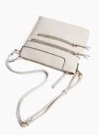 Multi-Zip Crossbody Bag, Praline 