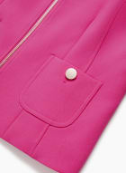 Zip Front Jacket, Strawberry Pink 