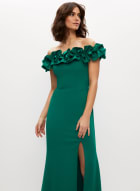 BA Nites - Bardot Neck Dress, Mint Green