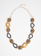 Mixed Link Necklace, Camel