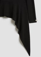 Asymmetrical Tunic Top, Black