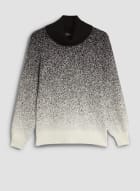 Cowl Neck Sweater, Black & White