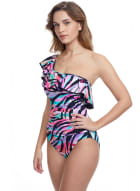 Profile by Gottex - Zebra Print One-Piece Swimsuit, Multicolour