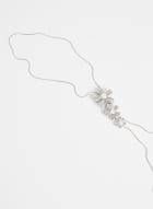 Collier Bolo à pendentif fleur et perles, Argent