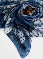 Foulard à motif mandala, Motif bleu