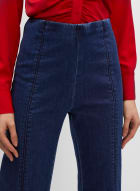 Pull-On Wide Leg Jeans, Blueberry