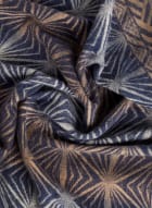Foulard à franges et motif géométrique, Motif bleu