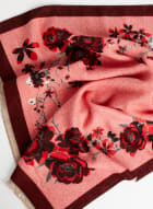 Foulard réversible à motif floral, Motif noir