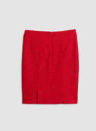 Jupe courte en tweed, Merlot rouge