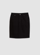 Essential Denim Skirt, Black