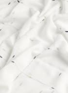 Foulard à carreaux et surpiqûres, Blanc