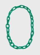 Large Chain Link Necklace, Mint Green