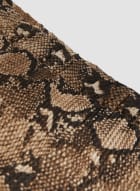 Pull-On Snake Print Skirt, Mushroom Mix