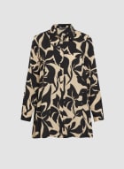 Abstract Floral Motif Tunic, Black Pattern