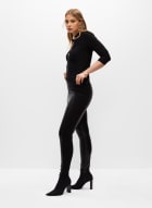 Kayla Vegan Leather Leggings, Black