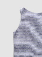 Stripe Print Sleeveless Tunic, Blue Pattern