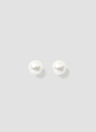 Boucles d'oreilles clous en perle, Blanc perle