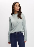 Hooded Knit Sweater, Meadow Mix
