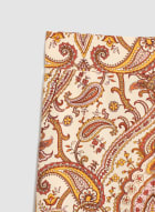 Pantalon à jambe large et motif paisley, Multicolore