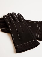 Faux Suede Gloves, Charcoal