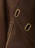 Vex - Veste courte à oeillets et poches zippées, Chameau