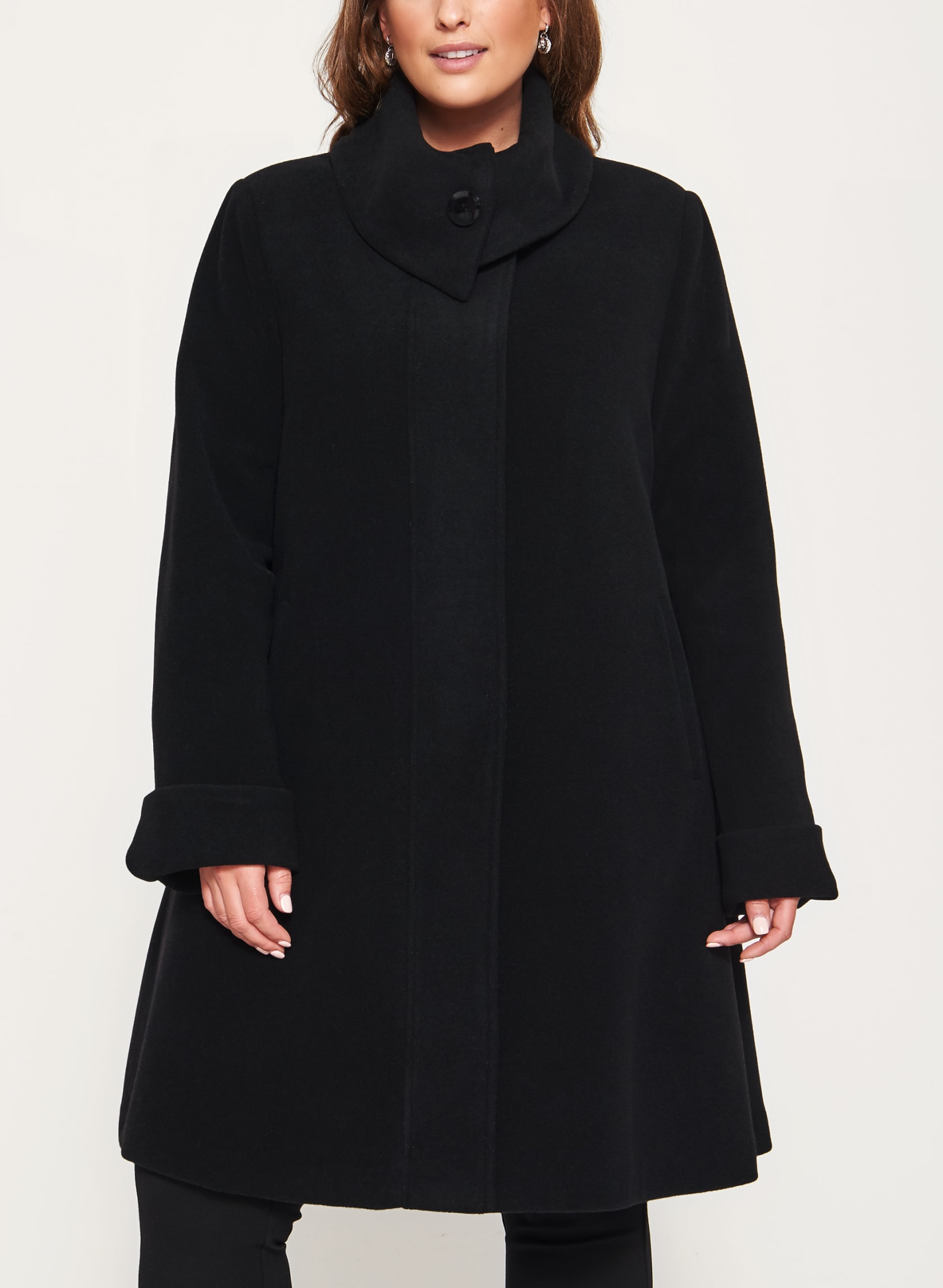 Cashmere Blend A-Line Coat | Laura