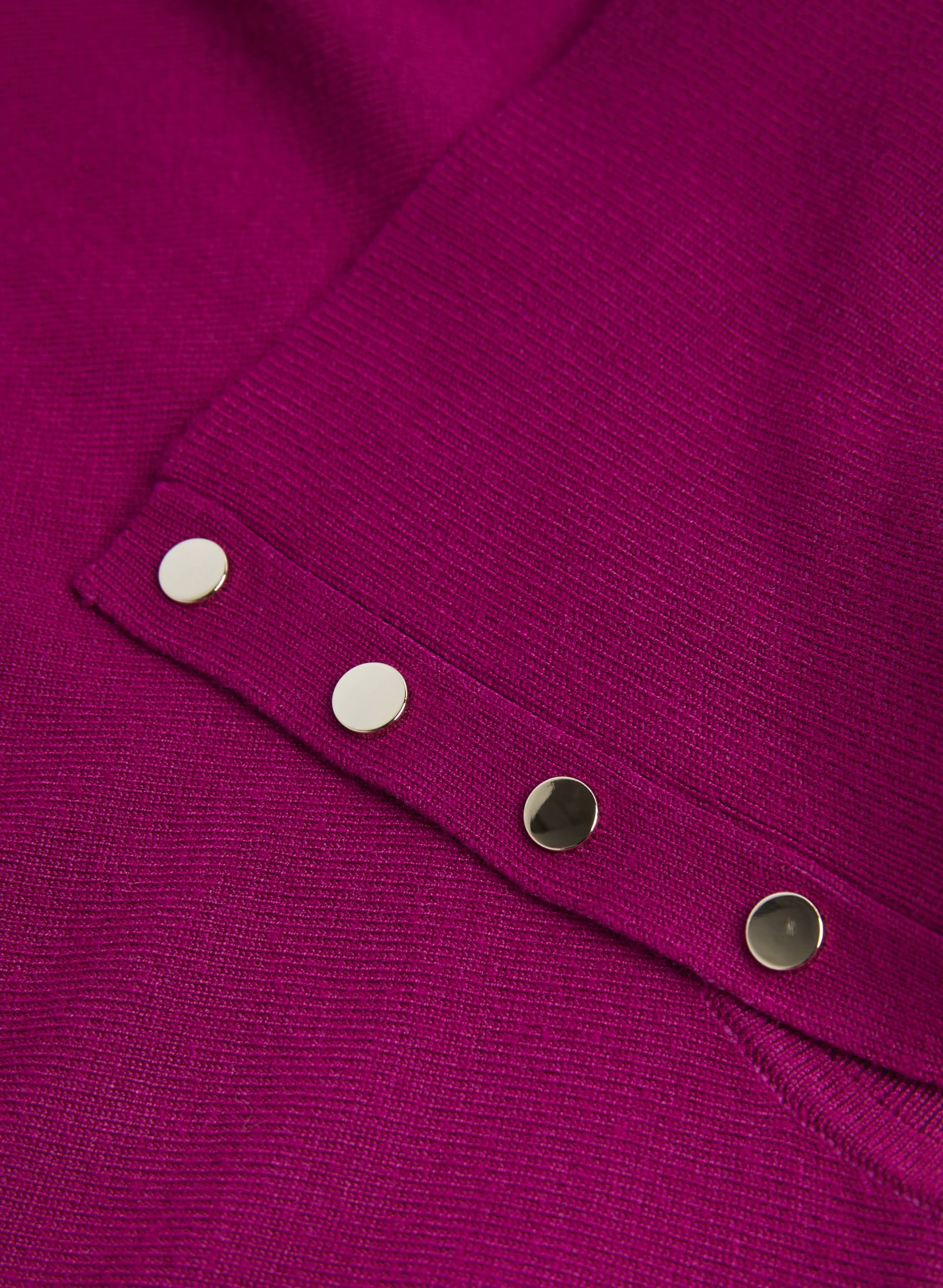 Split Neck Button Detail Sweater