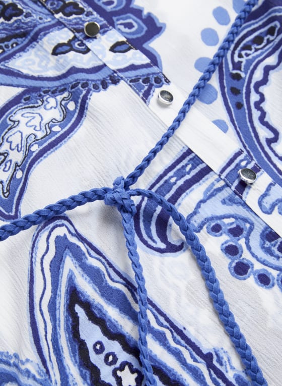 Paisley Print Tunic, Blue Pattern