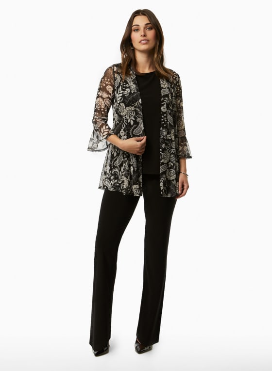 Paisley Print Cover-Up, Black Pattern