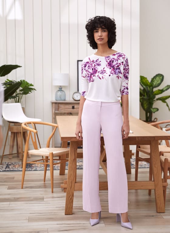 Modern Fit Wide-Leg Pant, Winsome Orchid