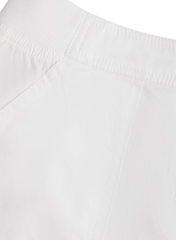 Cuffed Tab Detail Shorts, White