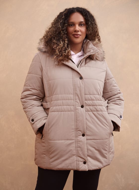 Quilted Vegan Down Coat, Mademoiselle