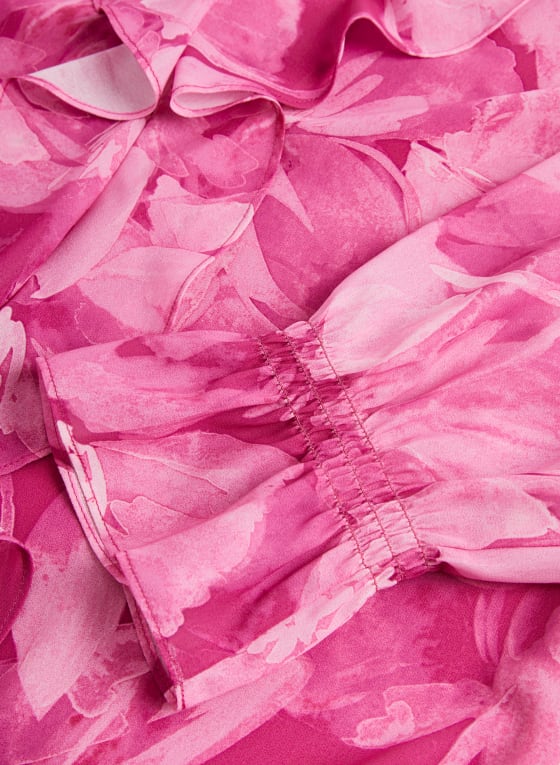 Floral Print Top, Pink