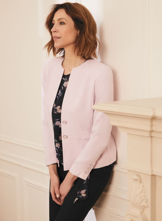 Two-Button Blazer, Winsome Orchid