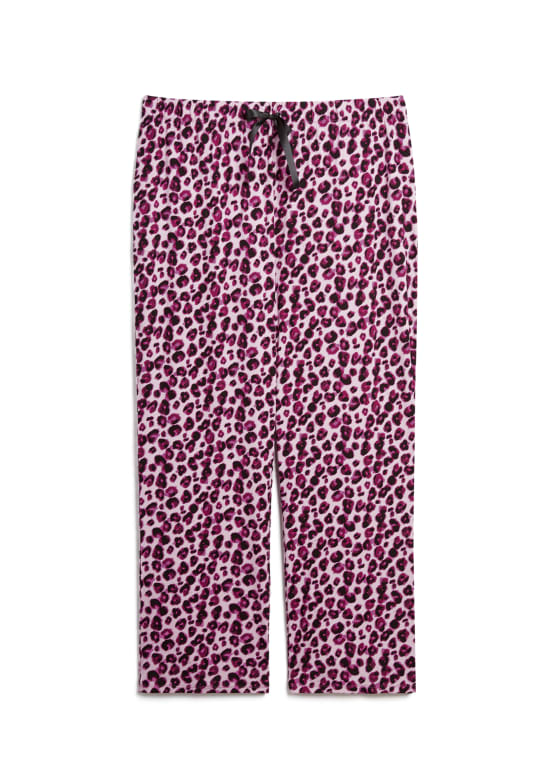 Animal Print Pyjama Pants, Red