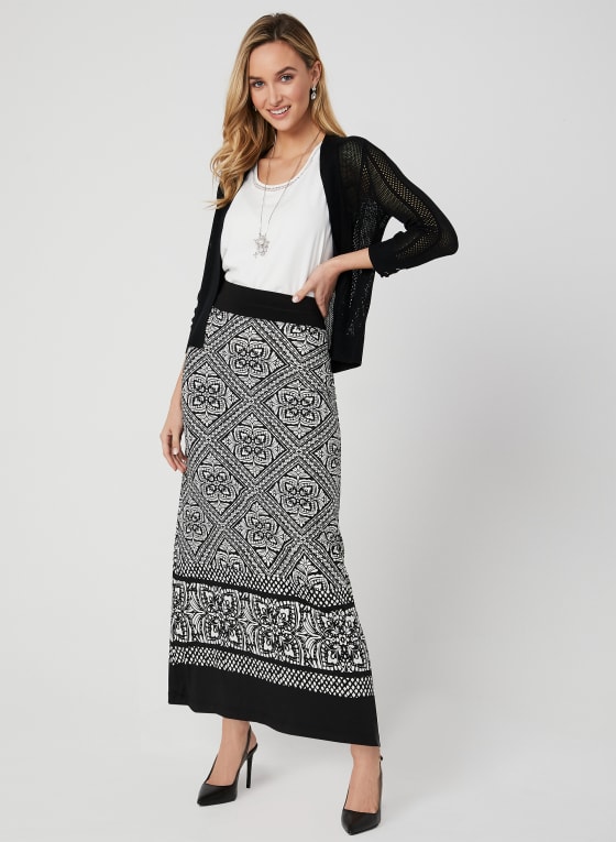 Tile Print Maxi Skirt | Laura