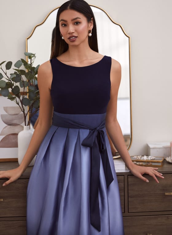 Ombre Skirt Sleeveless Dress | Laura