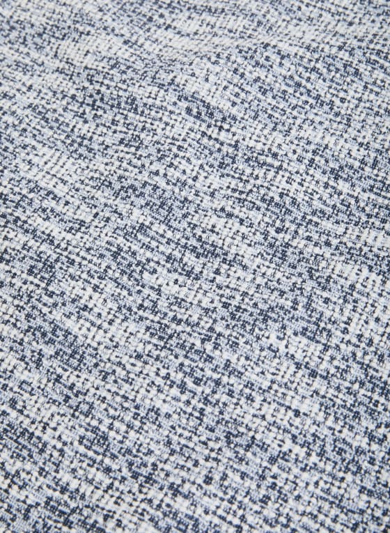 Bouclé Pencil Skirt, Blue Pattern
