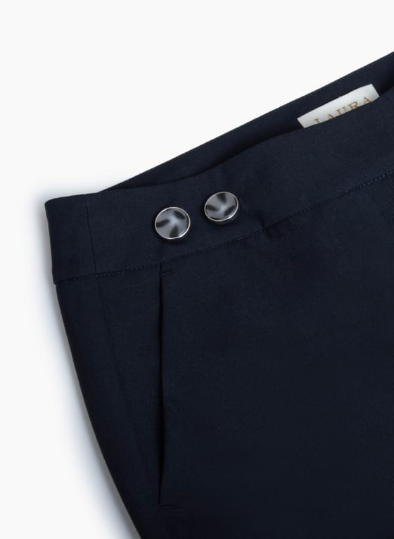 Pantalon coupe moderne bi-stretch, Bleu marine foncé
