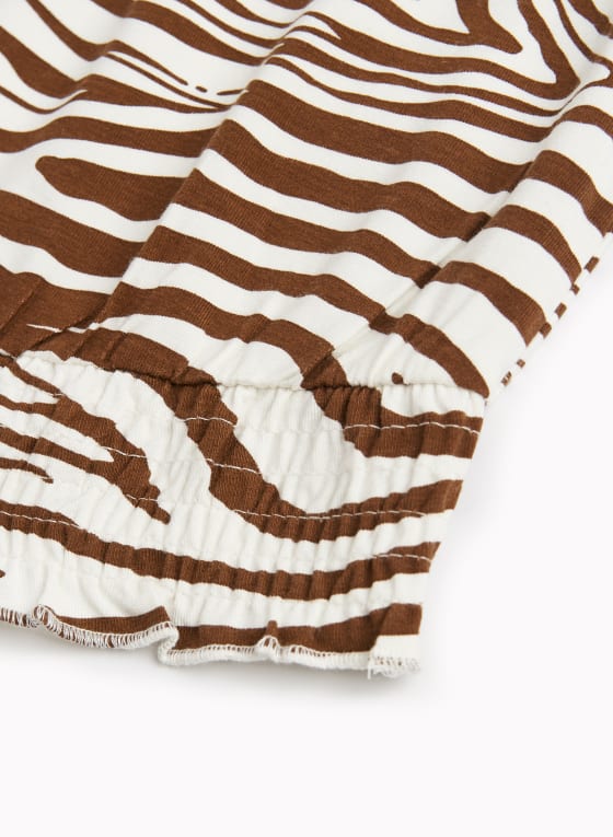 Zebra Print Top, White Pattern