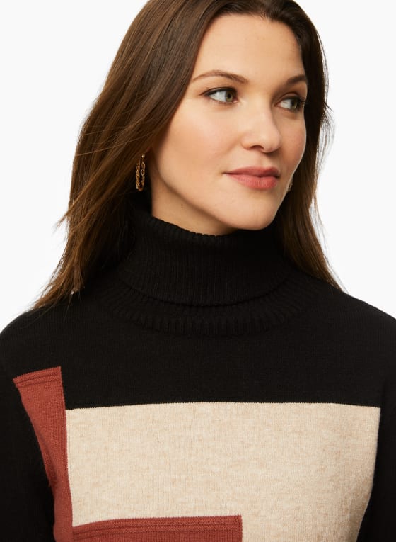 Turtleneck Sweater, Brown
