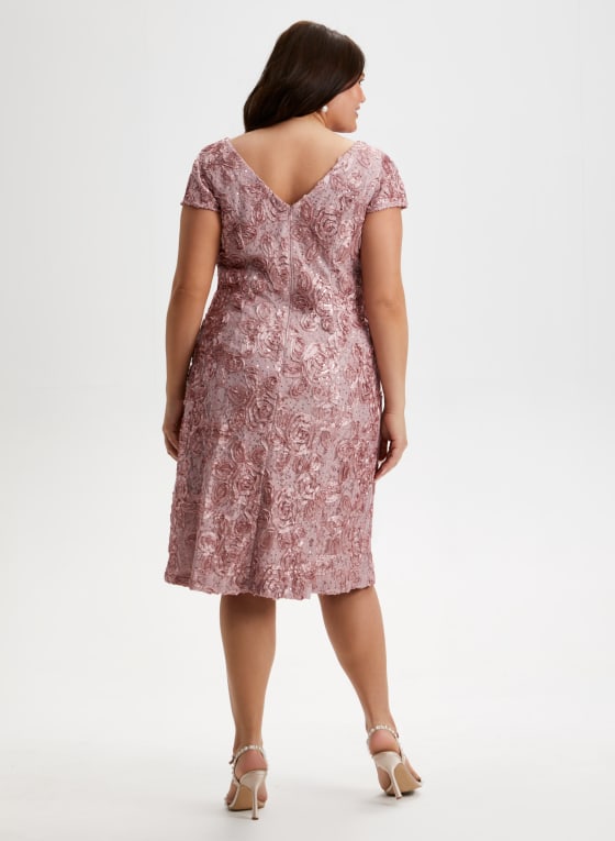 Floral Embroidery Dress, Pink Passion