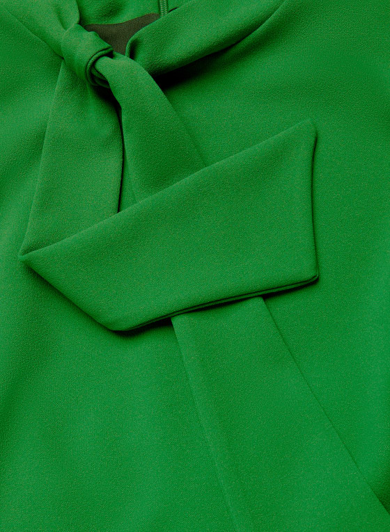 Robe ajustée avec lien à nouer au col, Vert palmier
