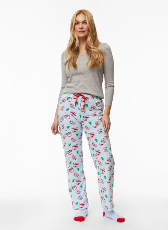 Festive Pyjama Set, Grey Pattern