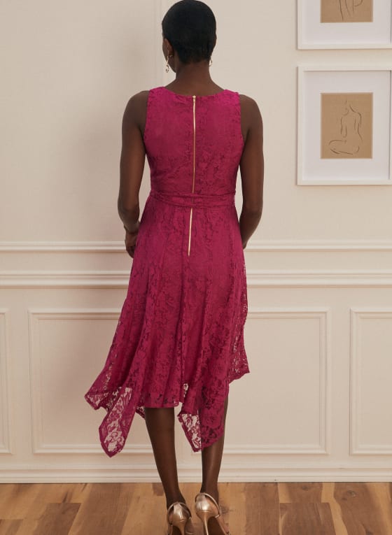 Floral Lace Crossover Dress, Rose Bud