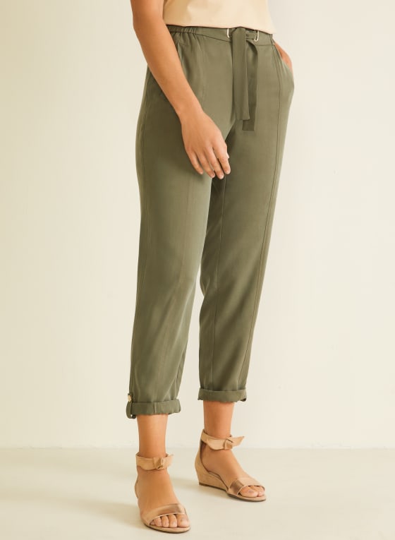 Modern Fit Tencel Pants, Dusty Olive