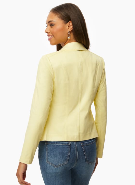 Vex - Zip Detail Jacket, Light Yellow