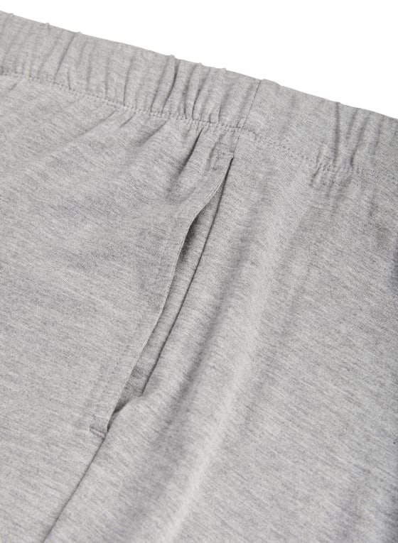 Pyjama Pants With Pockets, Light Grey Mix