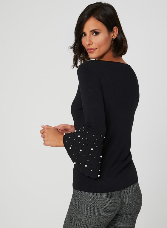 Marina V - Bell Sleeve Sweater, Black