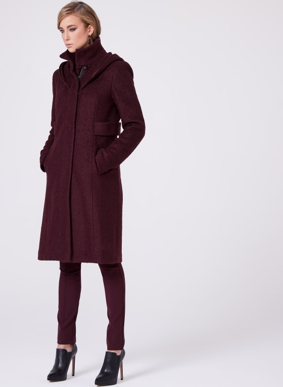 Faux Fur Trimmed Wool Blend Coat | Melanie Lyne